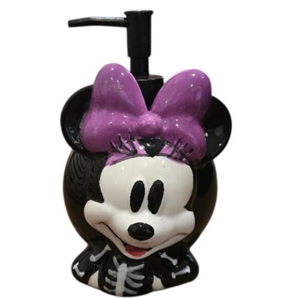 Disney Minnie Mouse Skeleton Halloween Lotion Soap Dispenser NEW - Picture 1 of 2